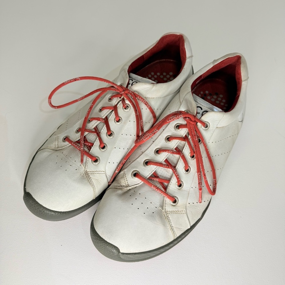 ECCO Biom Hybrid Golf Shoes Men's 44 White Yak Leather Hydromax